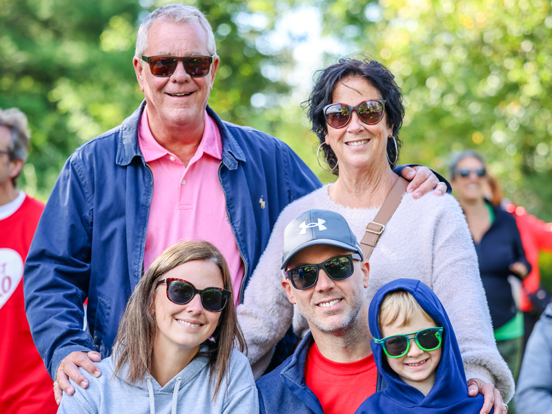 Cory Smith and family at Hike for Heart 2024