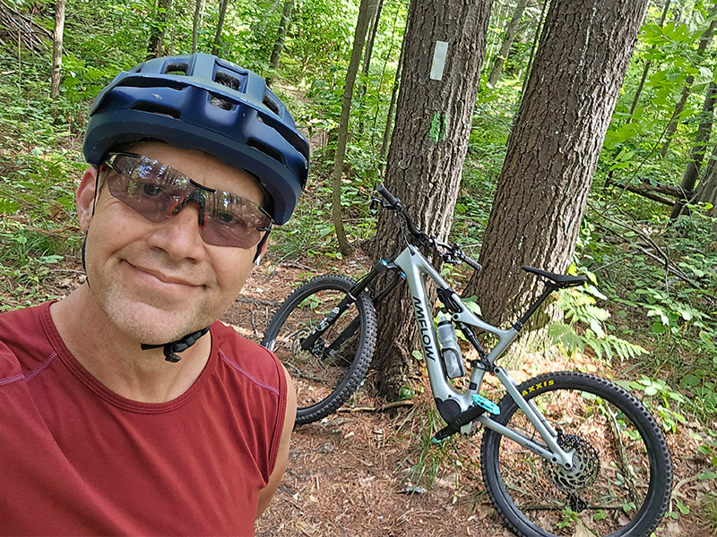 Photo: Peter Tedesco out for a bike ride